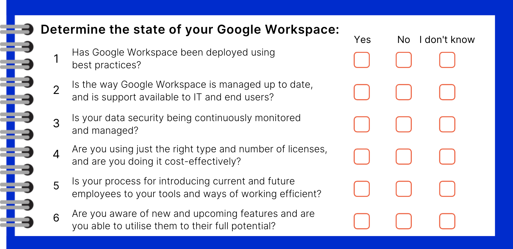 Determine the state of your Google Workspace