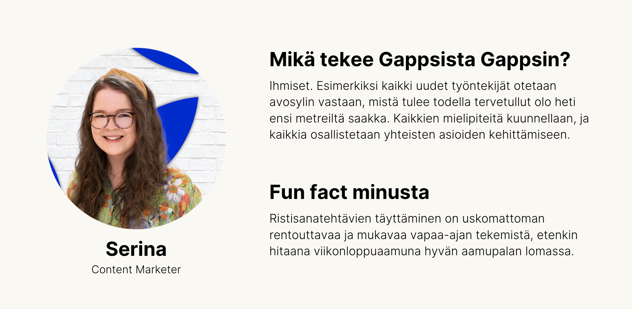 Gappsin paluumuuttaja Serina