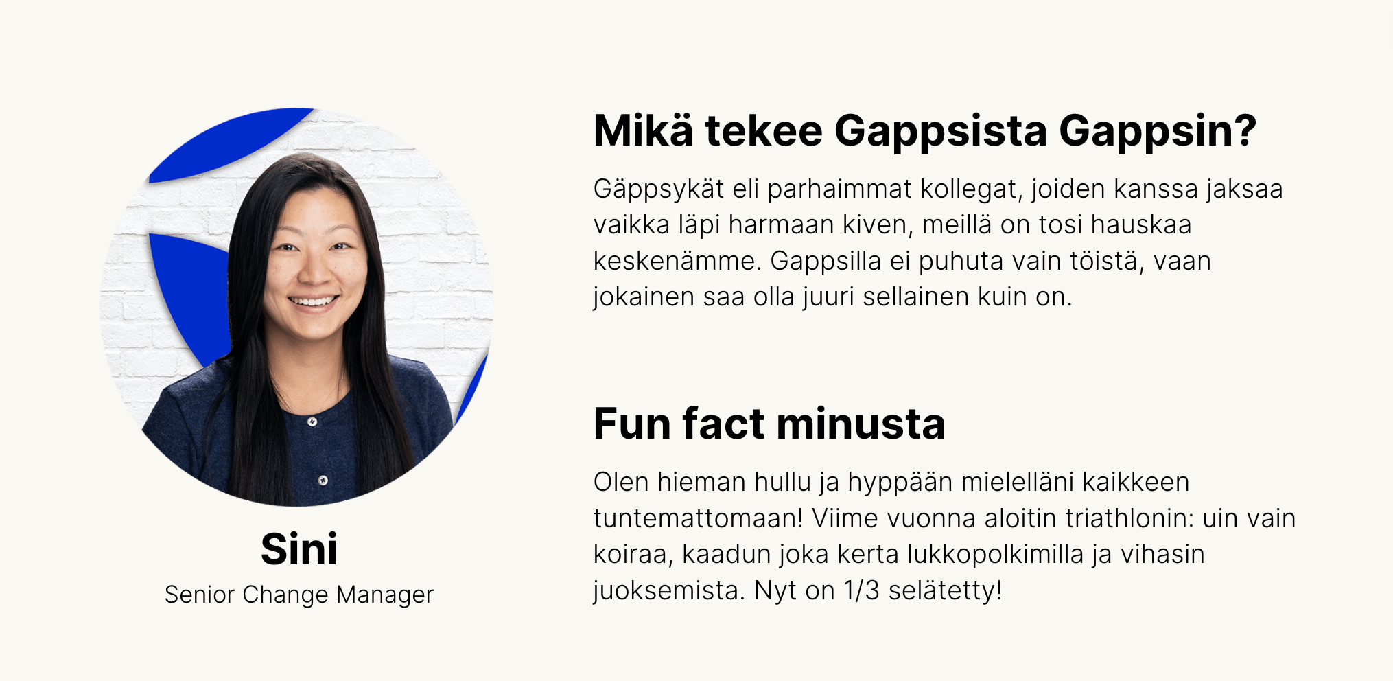 Gappsin paluumuuttaja Sini